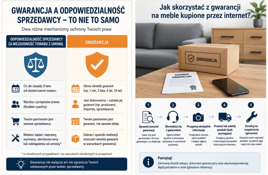 Długość gwarancji na meble zamawiane przez internet – co powinieneś wiedzieć?